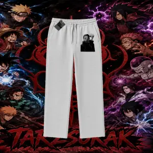 Pain nagato Naruto Anime Karakter Unisex Baggy Eşofman Altı Beyaz