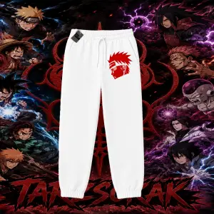 Pain nagato Naruto Anime Karakter Unisex Jogger Eşofman Altı Beyaz