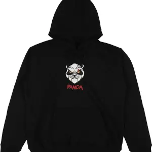 Panda Fire Oversize Unisex Kapüşonlu Sweatshirt Hoodie Beyaz