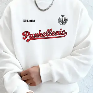 Panhellenic Est 1902 Yaratıcı Mektup Baskılı Koşu Sonbahar Polar Kapşonlu Erkek Günlük Temel