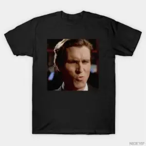 Patrick Bateman Meme T-shirt Erkekler Kadınlar Için % 100% Pamuk T Shirt Kısa Kollu Üstler 01