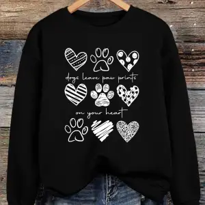 Paw Loveprintsin birbirine içeren örgüleri Kazak Kadın Kış Polar Sıcak Kapşonlu Gevşek Bisik