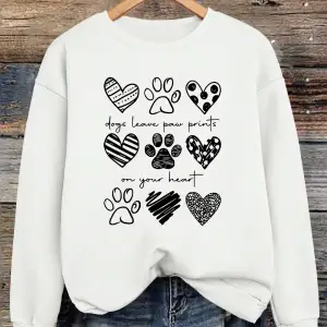 Paw Loveprintsin birbirine içeren örgüleri Kazak Kadın Kış Polar Sıcak Kapşonlu Gevşek Bisik