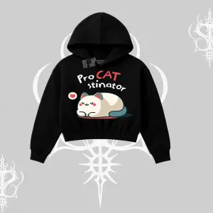 Paws Off Yazılı Kedi Baskılı Streetwear Biskilet Sweatshirt