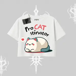 Paws Off Yazılı Kedi Baskılı Streetwear Kayık Yaka Tshirt