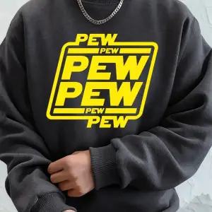Pew Pew Mektup Baskılı Erkek Sweatshirtleri Kışlık Oversize Kapüşonlu Üstler Spor Bisiklet Ya