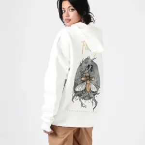 Phaseone Baskılı Beyaz Oversize Unisex Kapüşonlu