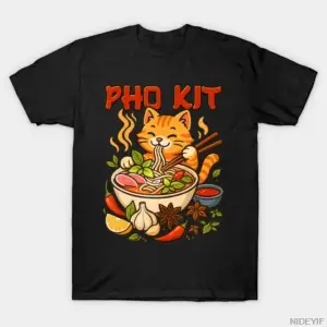 Pho Kit Mariners Kedi T-shirt Erkekler Kadınlar Için % 100% Pamuk T Shirt Kısa Kollu Üstler 0