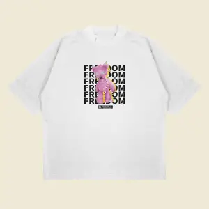 Pink Anarchy Baskılı Oversize Unisex Pamuklu Nefes Alan Kalın Kumaşlı