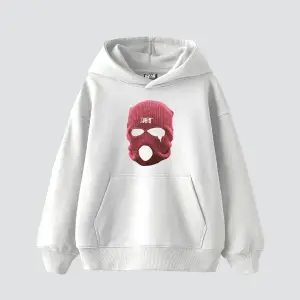 Pink Mask Baskılı Oversize Unisex Premium Beyaz