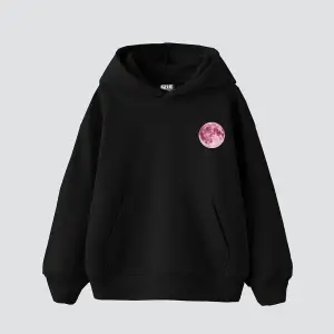 Pink Moon Baskılı Oversize Unisex Beyaz