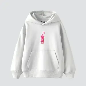 Pink Panther Baskılı Oversize Unisex Beyaz