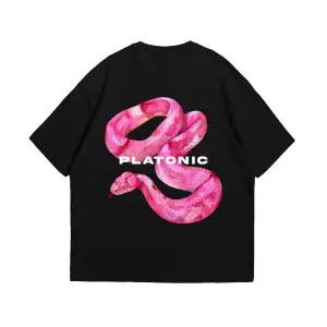Platonic Baskılı Oversize Unisex Beyaz