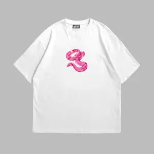 Platonic Baskılı Oversize Unisex Beyaz