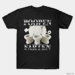 Poopen Farten Komik Unhinged Meme T-shirt Erkekler Kadınlar Için % 100% Pamuk T Shirt Kısa Ko