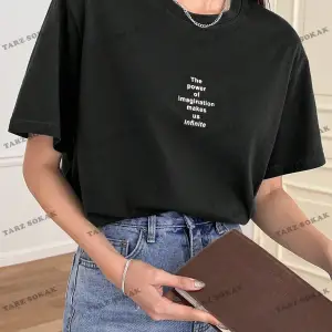POWER Baskılı Oversize Kalıp Unisex T-shirt
