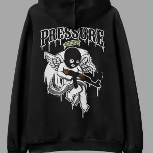 Pressure Beyaz Oversize Unisex Kapüşonlu Sweatshirt Hoodie