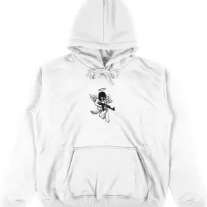 Pressure Beyaz Oversize Unisex Kapüşonlu Sweatshirt Hoodie