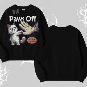 ProCATstinator Kedi Baskılı Kapşonlu Crop Sweatshirt