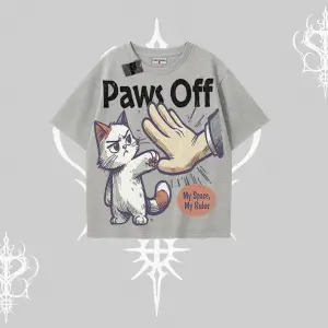 ProCATstinator Kedi Baskılı Kayık Yaka Tshirt