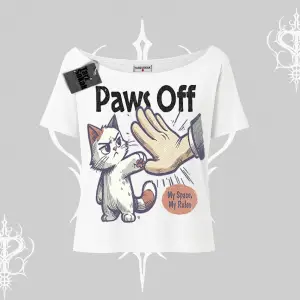 ProCATstinator Kedi Baskılı Kayık Yaka Tshirt