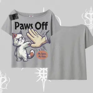 ProCATstinator Kedi Baskılı Oversize Crop Tshirt
