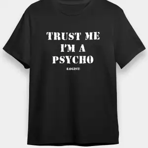 Psikolog Siyah Unisex Tişört T-Shirt