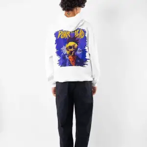 Punks Not Dead Baskılı Oversize Unisex Beyaz