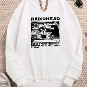 Radiohead Köstebek Sokak Trend Tasarım Harajuku/Gotik Beyaz
