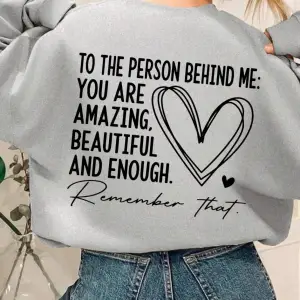 Rahat Kadın Kazak Sen İnanılmaz Güzel Ve Yeterince Mektup Baskı Kazak Sıcak Yumuşak Hoody Gev