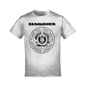 Rammstein Baskılı Unisex Beyaz