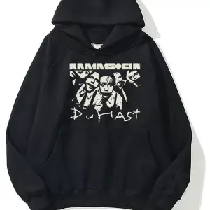 Rammstein Du Hast Baskılı ünisex sweatshirt gri