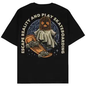 Reality Siyah Oversize Unisex T-shirt