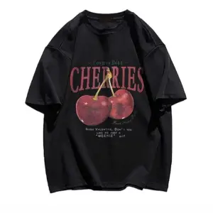 Red Cherries Baskılı Oversize Unisex