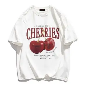 Red Cherries Baskılı Oversize Unisex