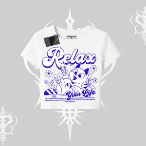Relax Kedi Baskılı Babby Tee Tshirt