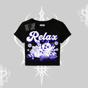 Relax Kedi Baskılı Babby Tee Tshirt