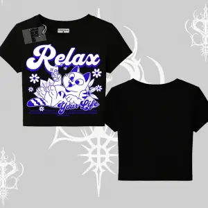 Relax Kedi Baskılı Babby Tee Tshirt