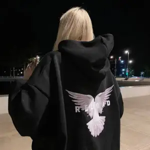 Reload sırt baskılı kadın oversize sweatshirt siyah