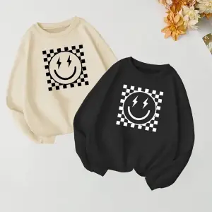 Renkli Biskilet Yaka Sweatshirt Çift Sevgili Kombinleri Couple Clothing