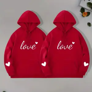 Renkli Kapşonlu Sweatshirt Çift Sevgili Kombinleri Couple Clothing