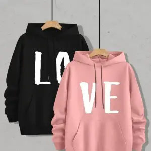 Renkli Kapşonlu Sweatshirt Çift Sevgili Kombinleri Couple Clothing
