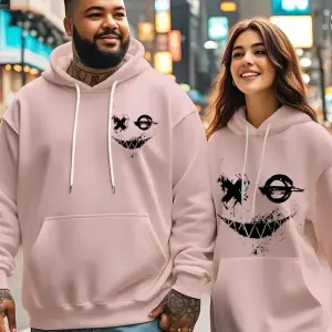 Renkli Kapşonlu Sweatshirt Çift Sevgili Kombinleri Couple Clothing