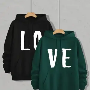 Renkli Kapşonlu Sweatshirt Çift Sevgili Kombinleri Couple Clothing