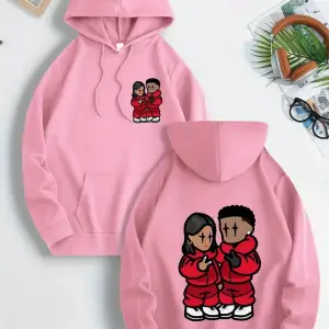 Renkli Kapşonlu Sweatshirt Çift Sevgili Kombinleri Couple Clothing