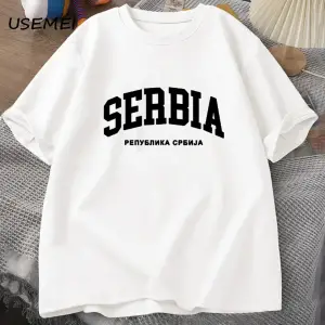 Republika Srbija T Shirt erkekler yaz pamuk kısa kollu sırbistan T-shirt Harajuku Unisex T Sh 2970