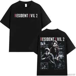 Resident Evil 2 Biohazard Oyunu T-shirt Erkekler Kadınlar Için Leon Kennedy % 100% Pamuk T Sh