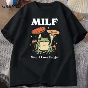 Retro Kurbağa Tshirt Komik MILF Kurbağa TCottagecore Kurbağa T-shirt Kurbağa Kurbağa 2825