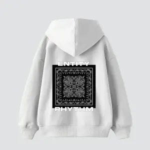 Rhythm Bandana Baskılı Oversize Unisex Beyaz