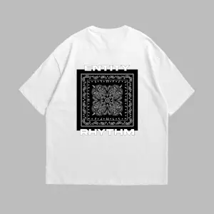 Rhythm Bandana Baskılı Oversize Unisex Beyaz